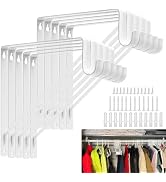 10PCS Heavy Duty Closet Rod Bracket, 11 x 11 Inch Closet Shelf Brackets,Supports 300 lbs,Wall Mou...