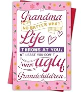 Cheeklee Funny Mother’s Day Card for Grandma,Humorous Mother’s Day Card Gift for Grandmother from...