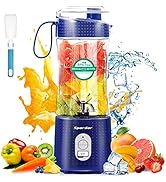 Spardar Portable Blender for Shakes and Smoothies with USB, 4000mAh Portable Blender 6pcs 3D Blad...