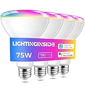 Lightinginside Smart Light Bulb 1100LM, RGBCW BR30 E26 Bulb Works with Alexa/Google Home/Smart Li...