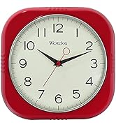 Westclox Retro Wall Clock Vintage 1950s Vintage Wall Clock for Retro Kitchen Decor with Large 9.5...