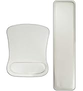 Cacoy PU Leather Mouse Pad with Wrist Support and Keyboard Wrist Rest Set for Gaming, Office, PC ...