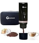 Glueckzeit Portable Electric Espresso Machine with 3-4 Min Self-Heating Rechargeable Coffee Maker...