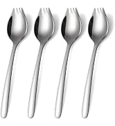 Lovingly Yours 7-inch Spork Stainless Steel, Reusable Camping Spork, Metal Spork, Set of 4