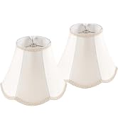 GOSO 4"×8" × 6.4" Spider Small Scalloped Lamp Shades Cream Modern, Replacement Lampshades for Tab...