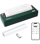 Rongta Portable Printer Wireless for Travel, 300DPI Thermal Inkless Bluetooth Mobile Printer, Sup...