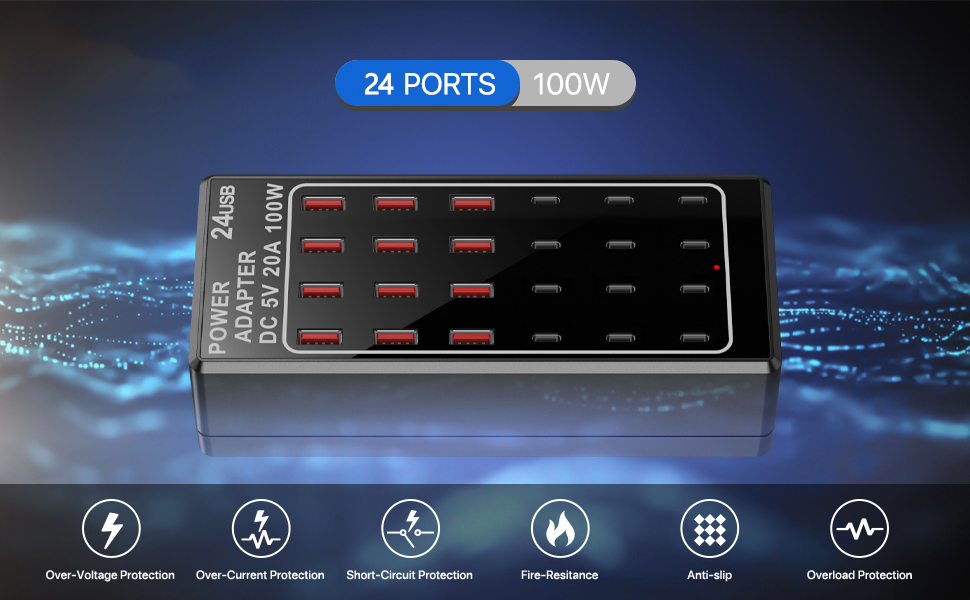 Charging Station USB 24 Port