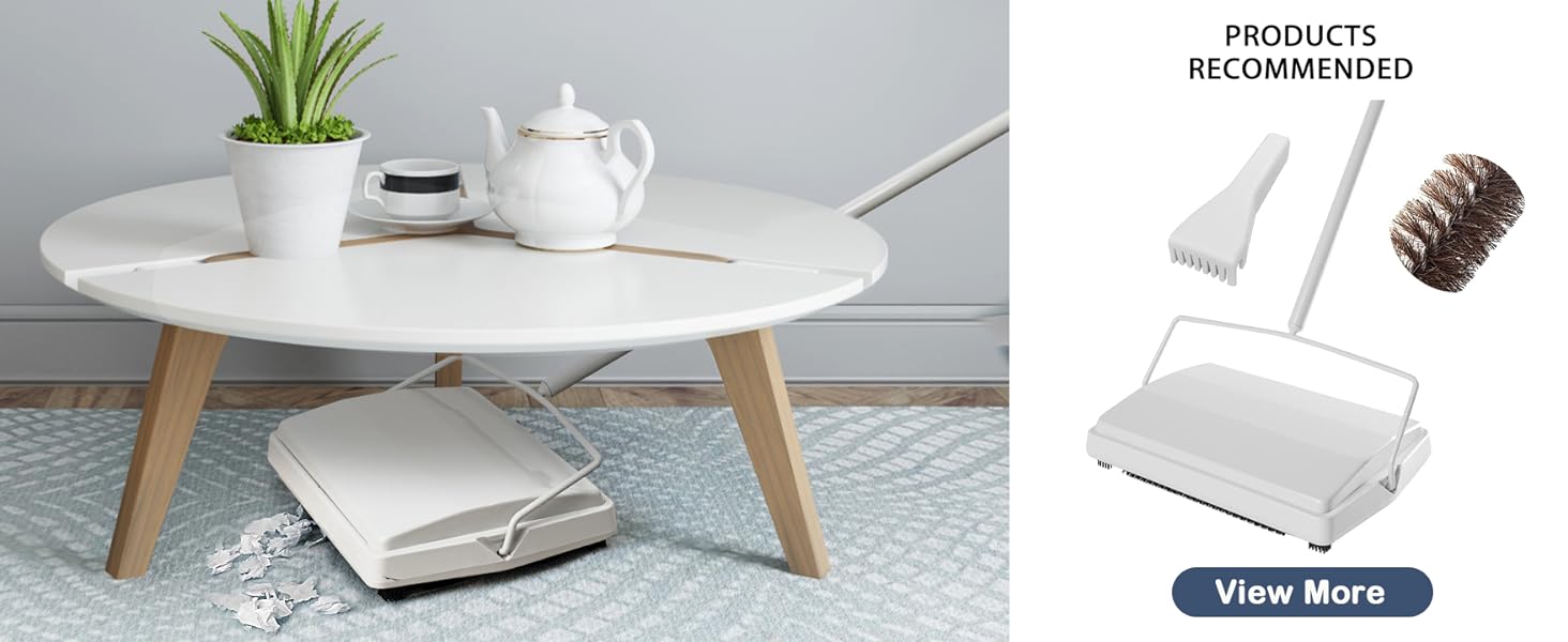 white carpet sweeper