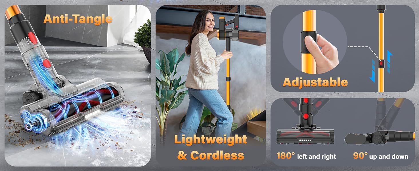 sweeper anti-tangle pet hair dog food carpet hard floor hardwood window sofa curtain stairs vacuum