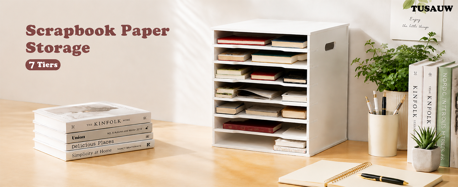 7 Tiers 12&amp;#34; x 12&amp;#34; Scrapbook Paper Storage