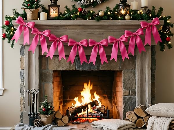pink bow birthday decorations