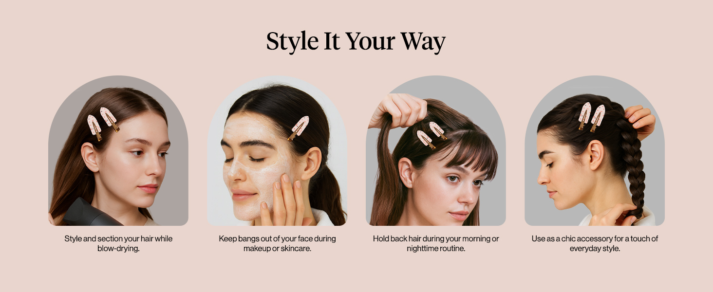 Kitsch Creaseless Hair Clips for Women - No Crease, No Bend Hair Clips
