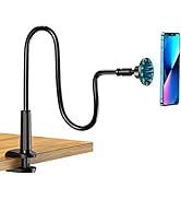 Magnetic Gooseneck Phone Holder Mount for iPhone 13/12 - Magnetic Stand Tabletop Clamp 360°Rotati...
