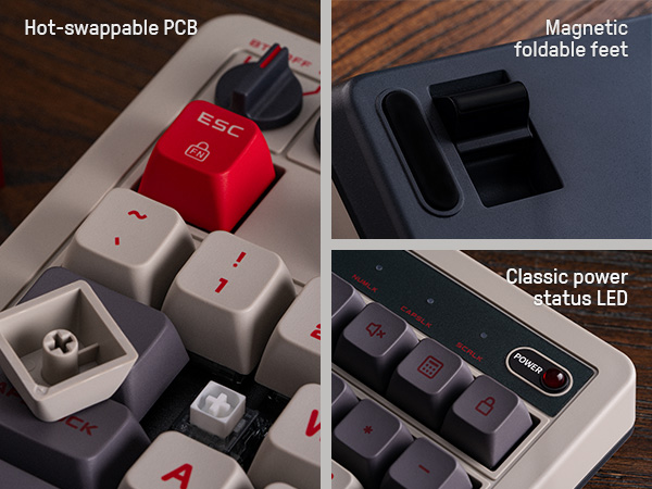 Retro Mechanical Keyboard 108 keys for Windows and Android Programmable Keyboard Hot-swappable