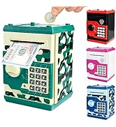 Pup Go Electronic Piggy Bank ATM Money Safe for Kids Ages 3+, Password Coin Bank Auto Scroll Cash...