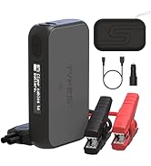 TYPE S 1000A Car Battery Jump Starter Power Bank Portable, 12V 400A 6.0L Gas 3.0L Diesel, LCD Dis...