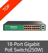 Reidubo 18-Port Ethernet Gigabit PoE Switch,16-Port PoE Network Switch with 2 Uplink Gigabit Port...