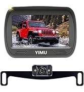 YIMU Car Backup Camera for car with Monitor,Night Vision, DIY Guide Lines, IP69K Waterproof, Fron...