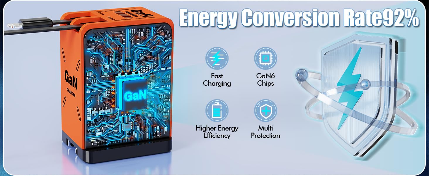 45W Fast Retractable Phone Charger