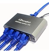 WinRaybot Ethernet Splitter, ethernet hub 4 Port gigabit,Ethernet Splitter 1 to 4,Network hub,Int...