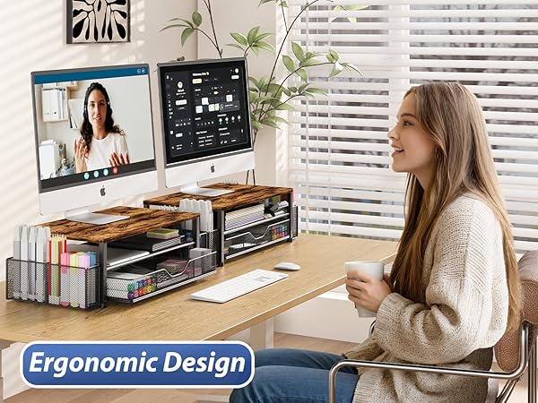 monitor stand for desk organizers and accessories computer stand riser office organization desktop 