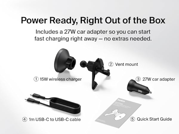 Wireless Charging Car Vent Mount