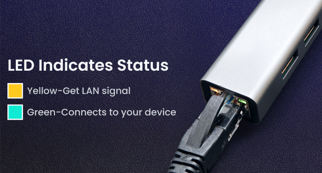 usbc hub ethernet adapter with 100w power a+71