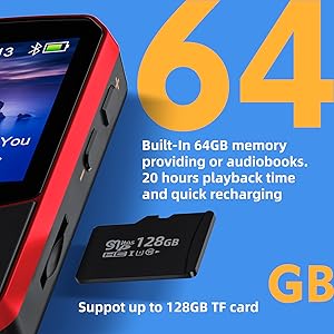 64GB portable mp3 player Bluetooth reproductor de musica portable music player with bluetooth ipods