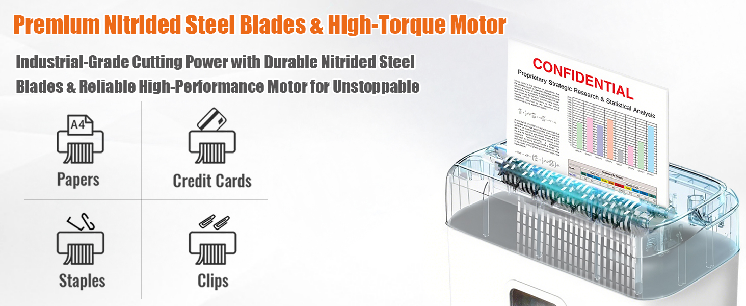 Premium Nitrided Steel Blades &amp;amp; High-Toruue Motor