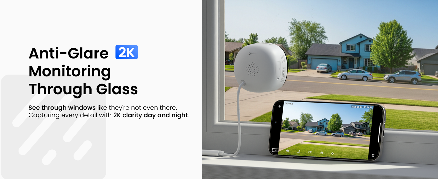 Anti-Glare 2K Monitoring Through Glass