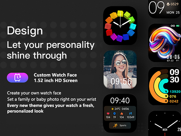 fitness tracker with 200+ watch face