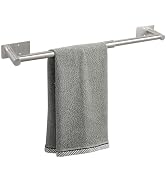 Vanloory Self Adhesive Bath Towel Bar, Stainless Steel Towel Racks for Bathroom Sticky &amp; Wall Mou...