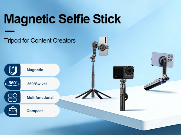 4 in 1 multifunctional magnetic selfie stick