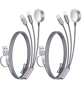 2Pack Multi Charging Cable Cord for Travel Vacation Essentials,Apple Watch Charger,iPhone 17 Char...