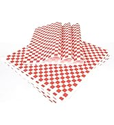 zandfelo 1000 Sheets 12''x12'' Checkered Wax Deli Paper Sheets, Checkered Dry Waxed Deli Paper Sh...