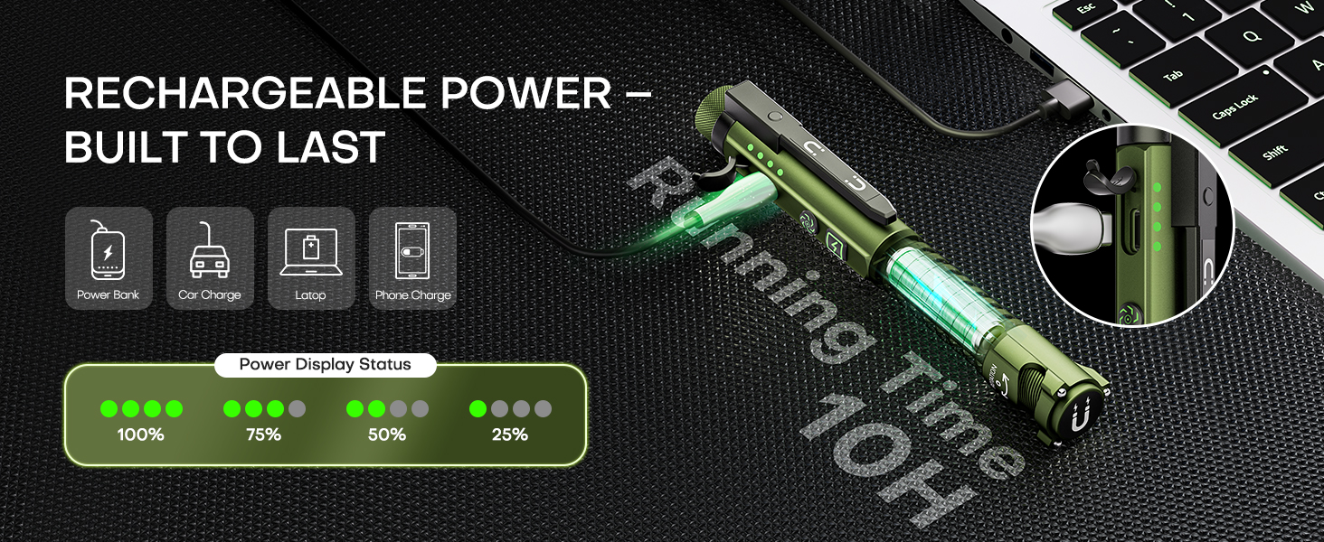 edc flashlight rechargeable.