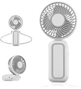 QearFun Portable Handheld Fan, Hand Fan with USB Rechargeable Battery, Mini Electric Pocket Fan w...