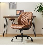 YFO Home Office Desk Chair Office Rubber Chair Casters Ergonomic Computer Chair with Lumbar Suppo...