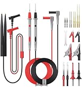 BINTA 25PCS Silicone Multimeter Test Leads Kit CAT ? 1000V 20A with Replaceable Test Probes 4PCS ...