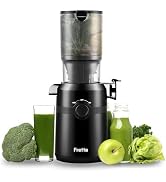 Juicer Machines,Fretta Compact Cold Press Juicer with PCTG Material from US,Fit Whole Fruits &amp; Ve...