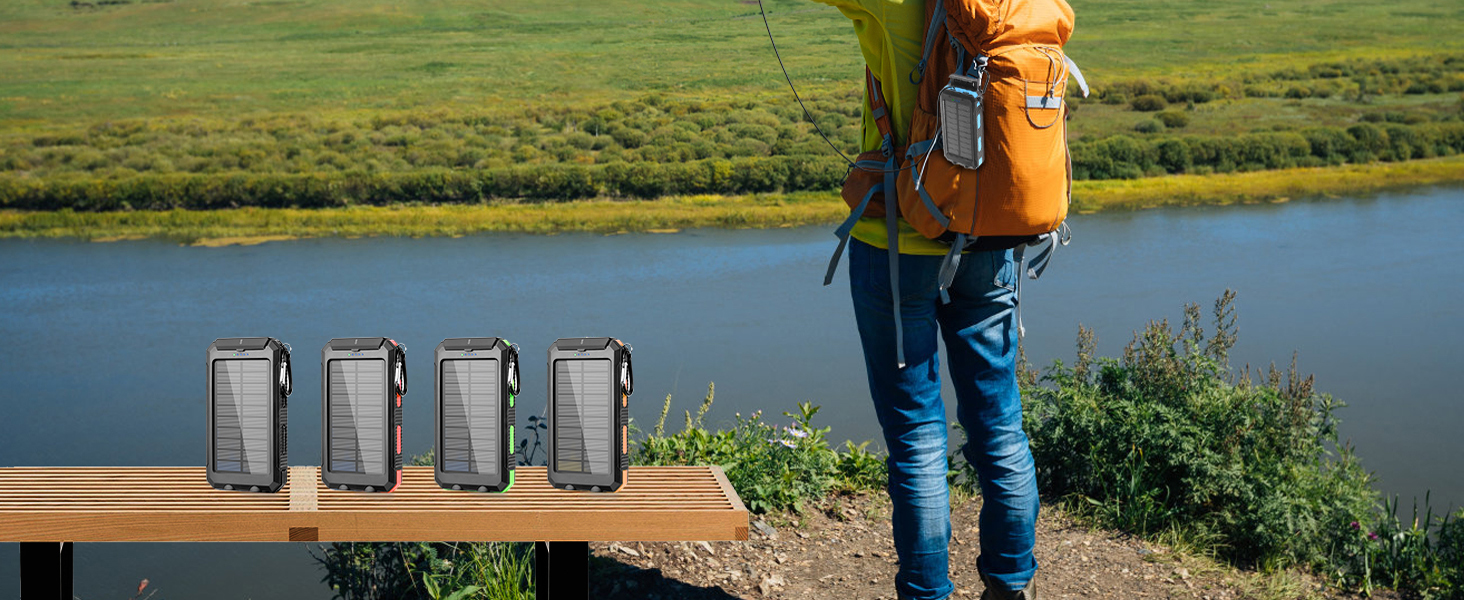 solar charger with cables