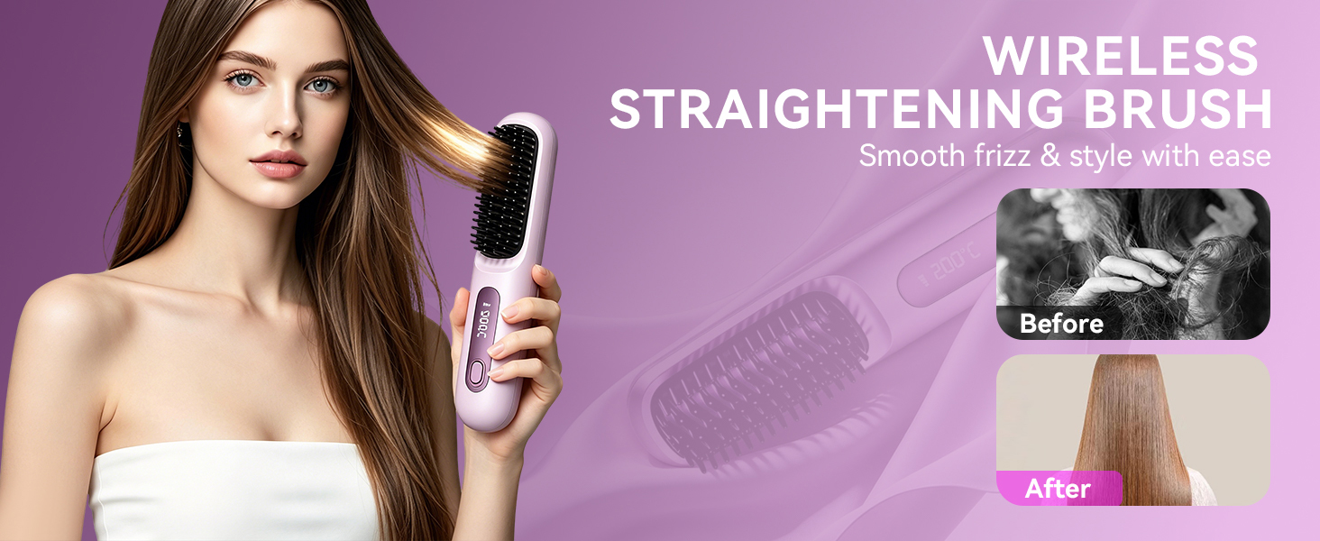 WIRELESS STRAIGHTENING BRUSH