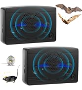2026 Bat Deterrent Devices for Attic,2 Pack Rechargeable Ultrasonic Bat Fortress Mini, Indoor &amp; O...