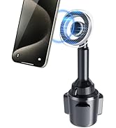OQTIQ Phone Cup Holder for Car Mount Compatible with MagSafe, Quick Extension Long Arm and 360° R...