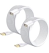 Costyle USB Extension Cable White 15ft, 2 Pack USB 2.0 Extender Cable USB Type A Male to A Female...