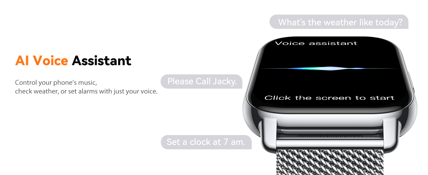 smart watch; smart watch with AI voice assistant