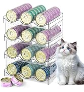 REFLYING Cat Food Can Organizer, 4-Layer Transparent Cat Food Storage Container Holds 72 (3.5oz) ...