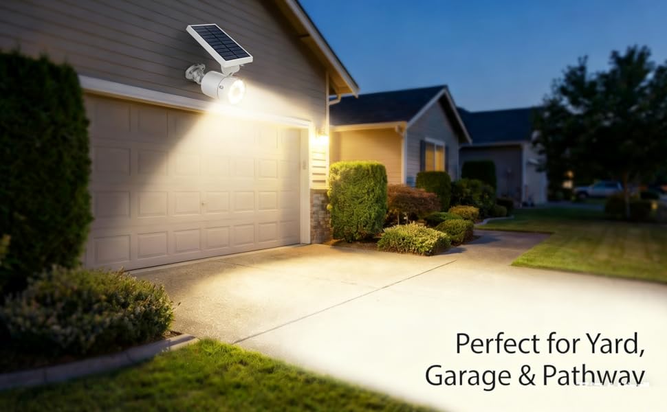 Solar motion detector flood security lighting
