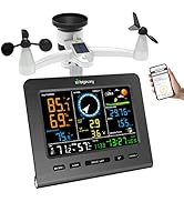 Urageuxy Wireless Weather Station Indoor Outdoor Thermometer,8-in-1 WiFi Weather Station(Thermo-H...