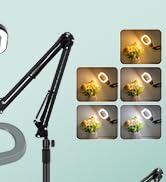 KMDES 12X &amp; 30X Floor Magnifying Glass with Light and Stand, Three-axis Rotation Infinite Color D...